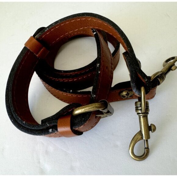 CLIP-ON PATRICIA NASH BROWN TAN LEATHER REPLACEMENT SHOULD XBODY STRAP NEW - Picture 7 of 12